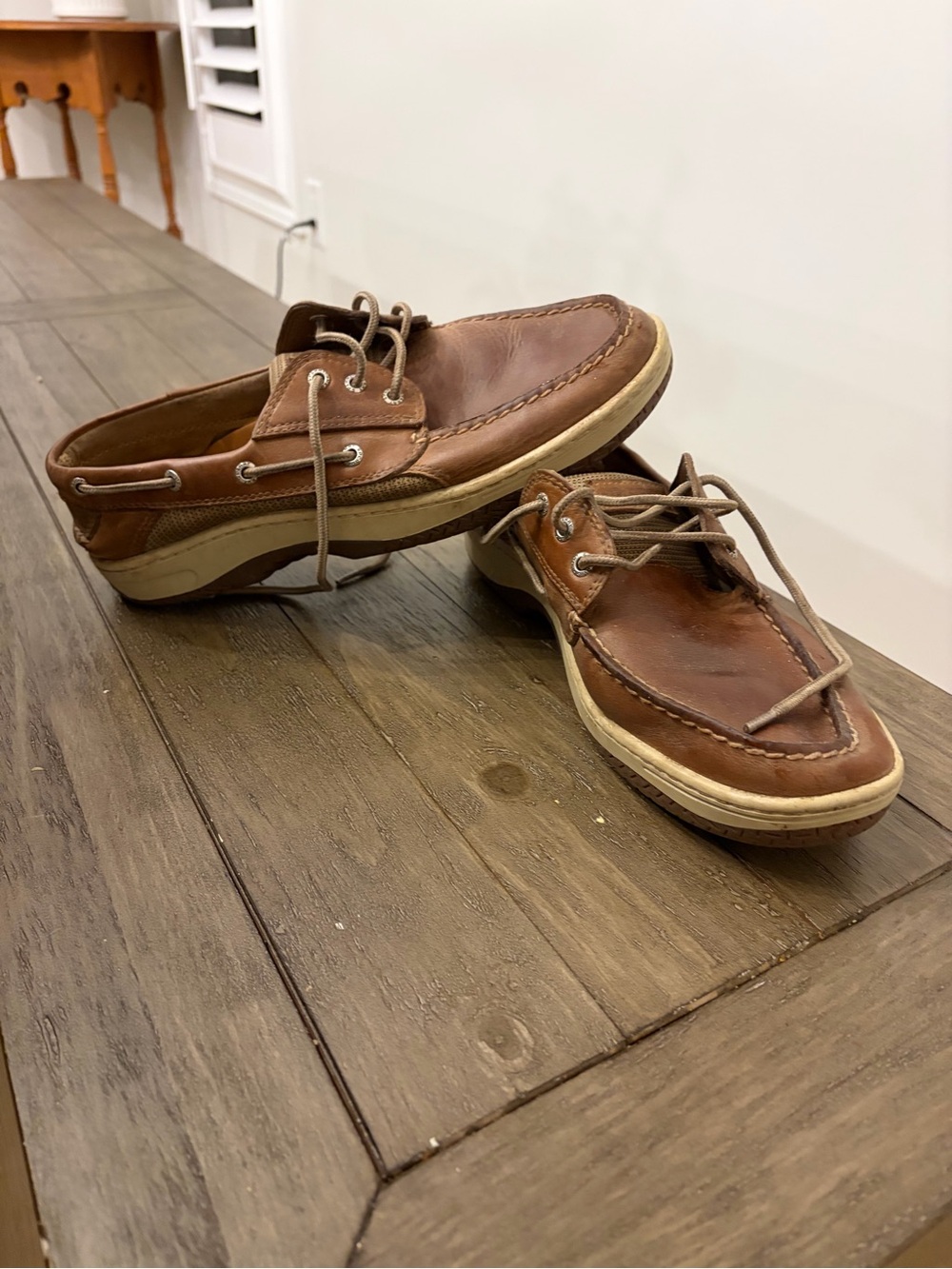 Sperry Men's Brown Leather Lace-Up Boat Shoes